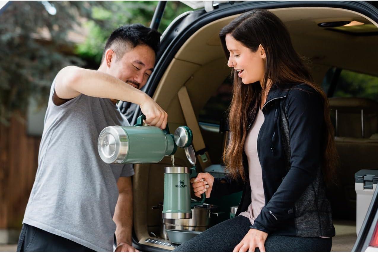 imageSTANLEY Classic Bottle Opener Beer Stein 24 oz Flip Up Lid and Heavy Duty Handle with Built In Bottle Opener Insulated Stainless Steel Beer Mug BPAFree Frost Gloss