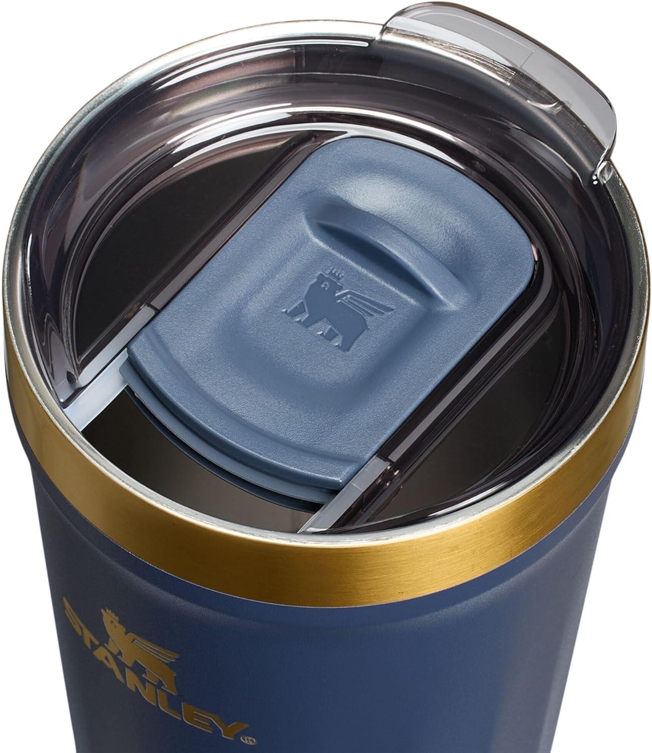 imageSTANLEY Everyday Tumbler 16 oz Press Fit Drink Through Lid Beverage Coffee and Cocktail Cup Insulated Stainless Steel Wine Glass BPAFree Twilight Gold PVDTwilight Gold