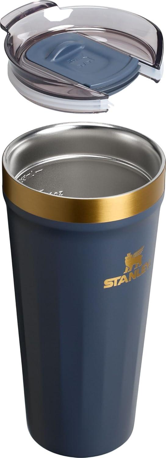imageSTANLEY Everyday Tumbler 16 oz Press Fit Drink Through Lid Beverage Coffee and Cocktail Cup Insulated Stainless Steel Wine Glass BPAFree Twilight Gold PVDTwilight Gold