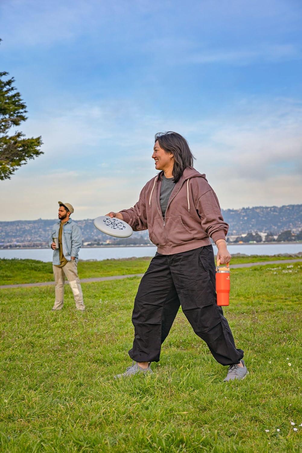 imageSTANLEY IceFlow 20 Flip Straw Tumbler with Handle 30 oz Twist On Lid and Flip Up Straw Leak Resistant Water Bottle Insulated Stainless Steel BPAFree HydrangeaTigerlily