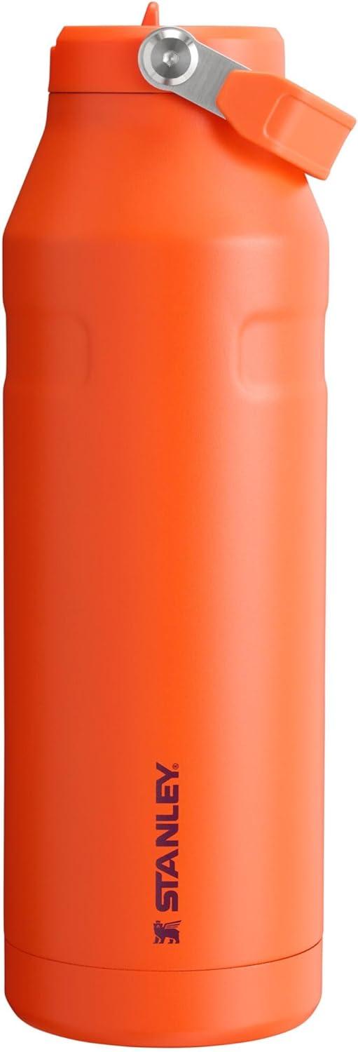 imageSTANLEY IceFlow Flip Straw 20 Water Bottle 24 OZ BuiltIn Straw with Larger Opening Lightweight ampamp LeakResistant Insulated Stainless Steel BPAFree Black 20Tigerlily Plum