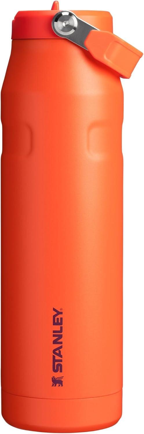 imageSTANLEY IceFlow Flip Straw 20 Water Bottle 24 OZ BuiltIn Straw with Larger Opening Lightweight ampamp LeakResistant Insulated Stainless Steel BPAFree Black 20Tigerlily Plum