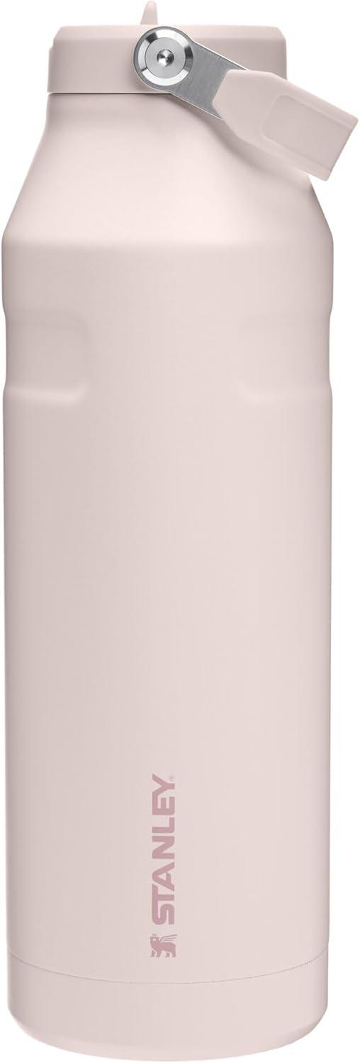 imageSTANLEY IceFlow Flip Straw 20 Water Bottle 24 OZ BuiltIn Straw with Larger Opening Lightweight ampamp LeakResistant Insulated Stainless Steel BPAFree Black 20Rose Quartz