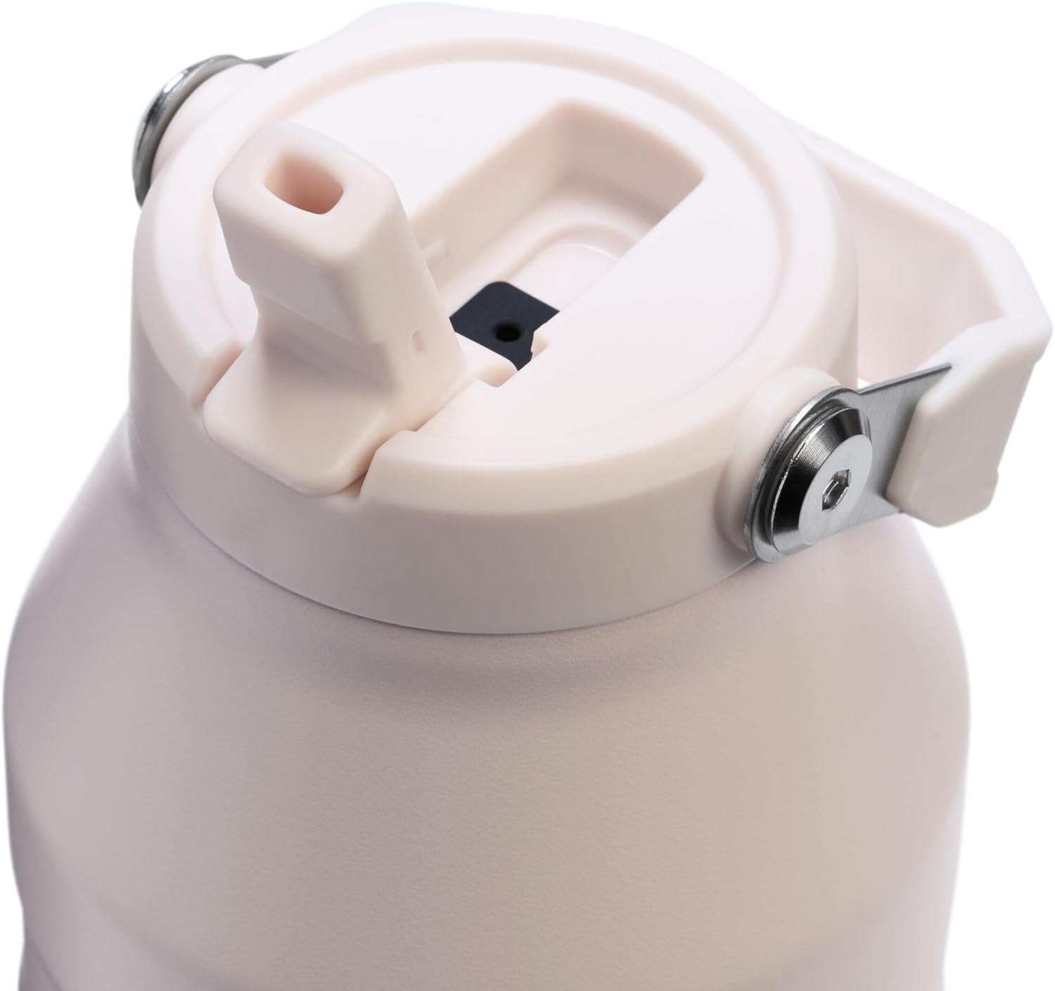 imageSTANLEY IceFlow Flip Straw 20 Water Bottle 24 OZ BuiltIn Straw with Larger Opening Lightweight ampamp LeakResistant Insulated Stainless Steel BPAFree Black 20Rose Quartz