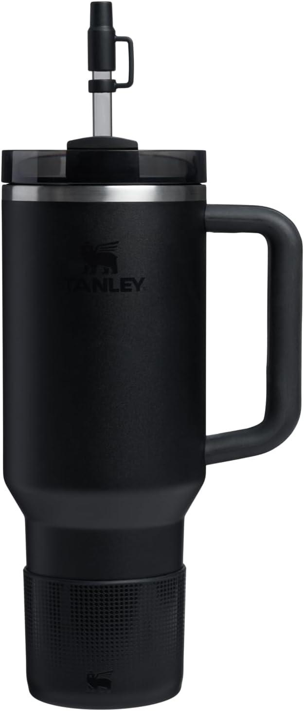 imageSTANLEY Quencher Boot and Straw Cover Cap AntiSlip Silicone Protector for Tumbler with Handle Accessory Set for Stainless Steel Drinking Cup BPAFreeBlack