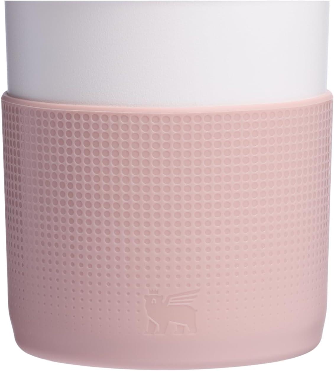 imageSTANLEY Quencher Boot and Straw Cover Cap AntiSlip Silicone Protector for Tumbler with Handle Accessory Set for Stainless Steel Drinking Cup BPAFreePink Dusk