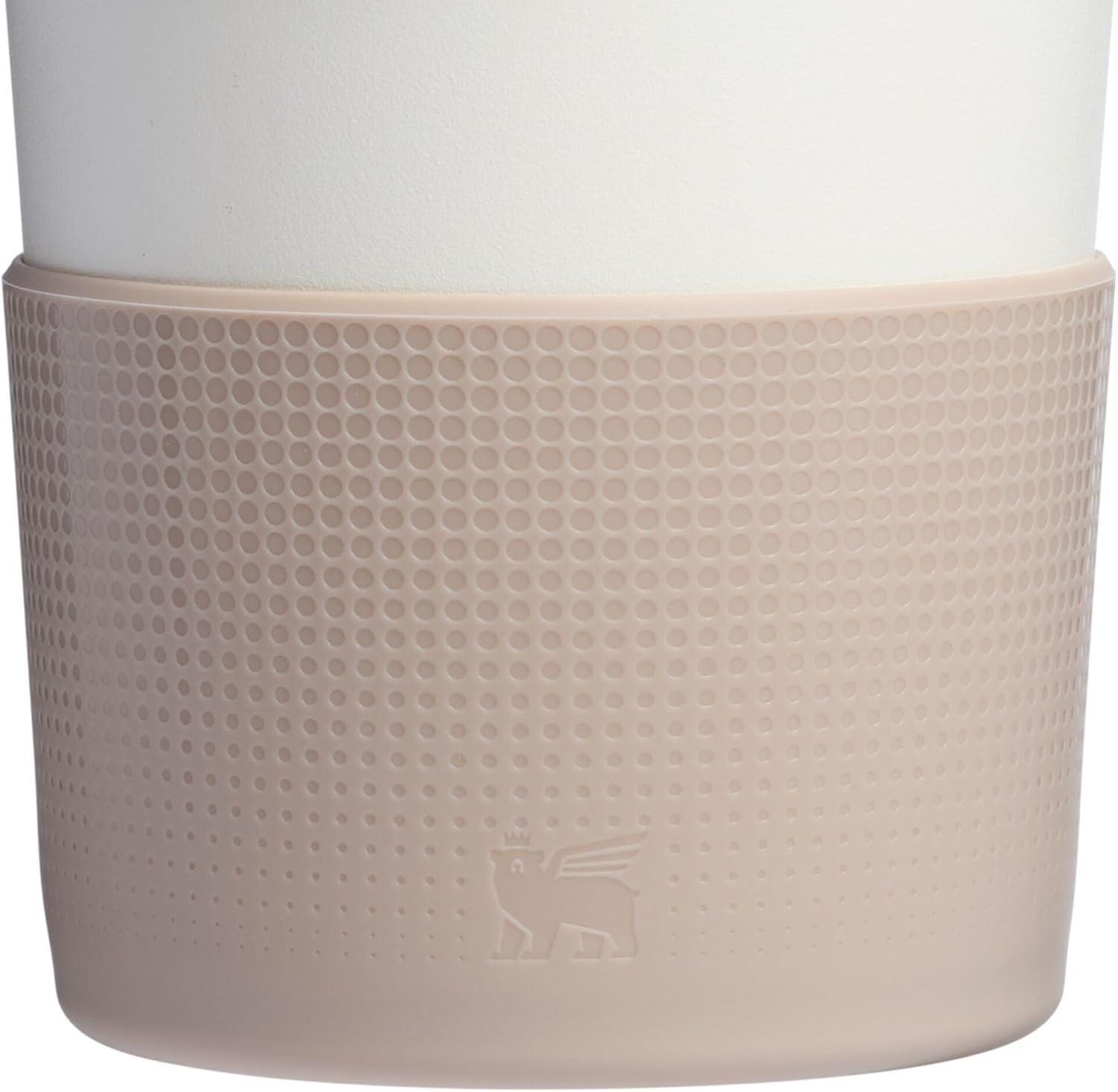 imageSTANLEY Quencher Boot and Straw Cover Cap AntiSlip Silicone Protector for Tumbler with Handle Accessory Set for Stainless Steel Drinking Cup BPAFreeSand