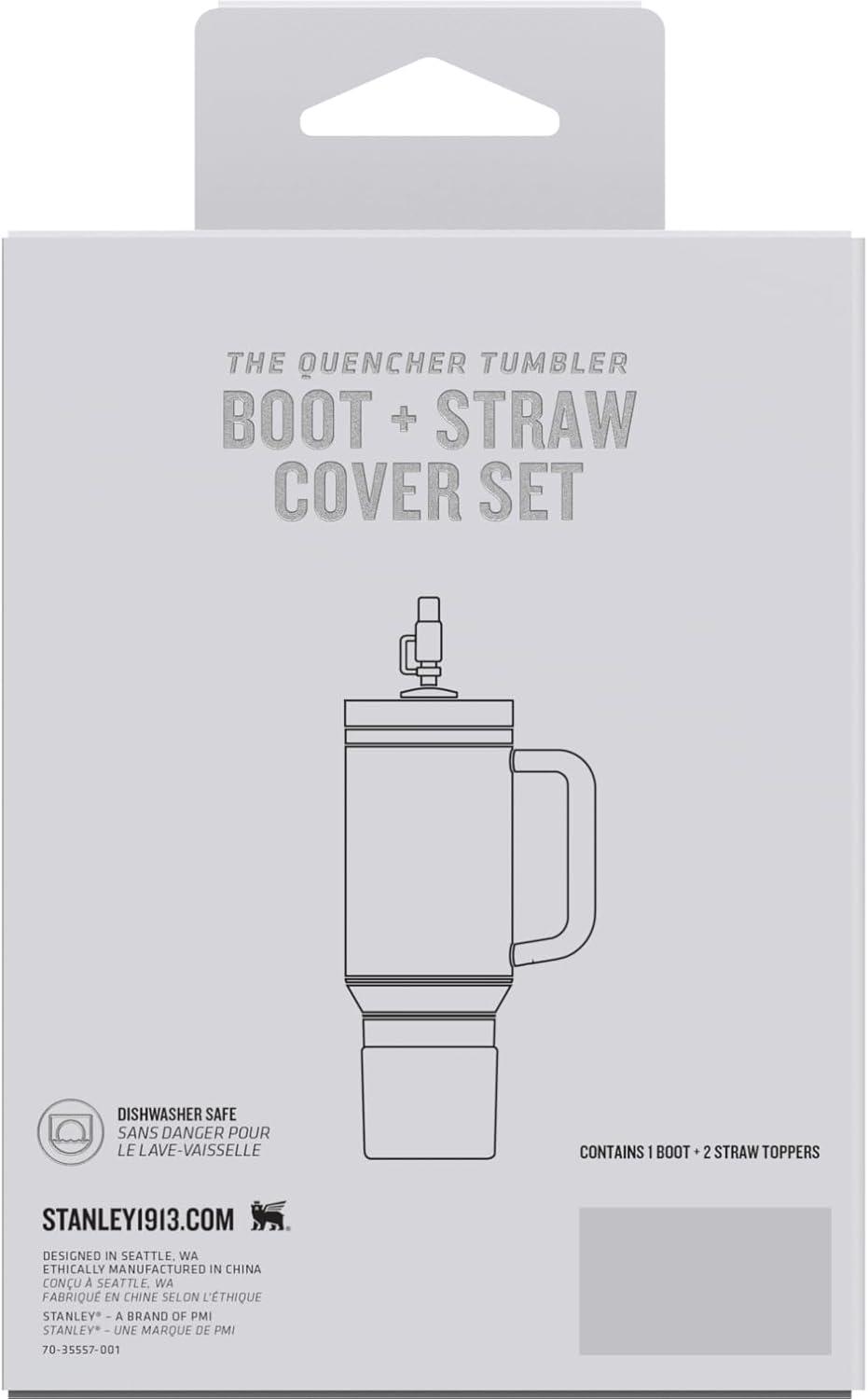 imageSTANLEY Quencher Boot and Straw Cover Cap AntiSlip Silicone Protector for Tumbler with Handle Accessory Set for Stainless Steel Drinking Cup BPAFreeSand