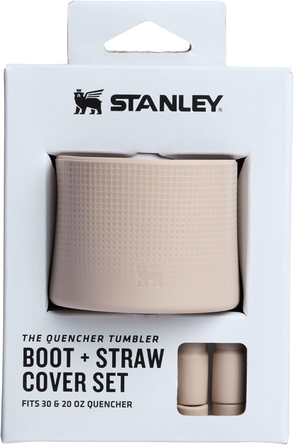 imageSTANLEY Quencher Boot and Straw Cover Cap AntiSlip Silicone Protector for Tumbler with Handle Accessory Set for Stainless Steel Drinking Cup BPAFreeSand