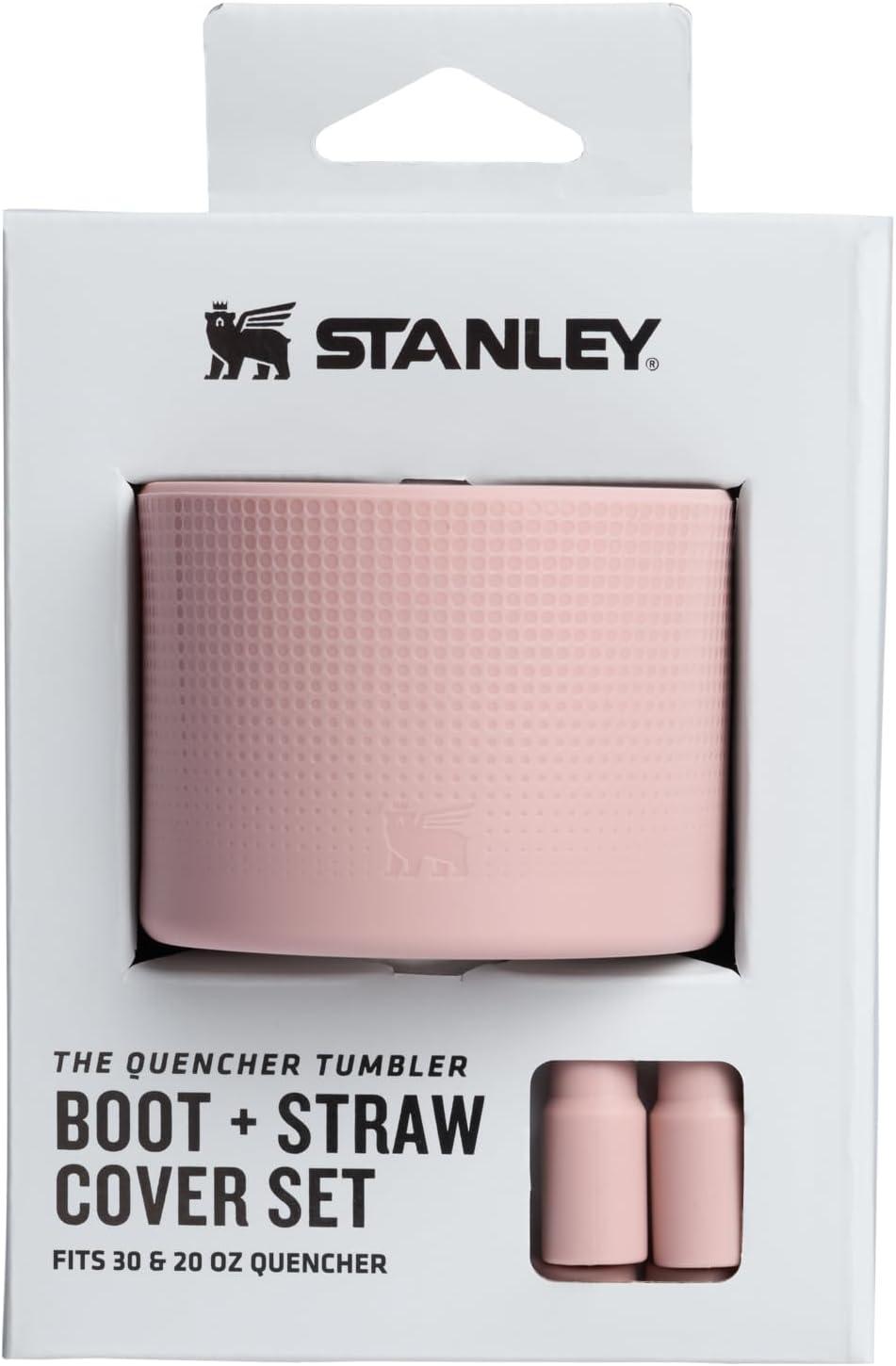 imageSTANLEY Quencher Boot and Straw Cover Cap AntiSlip Silicone Protector for Tumbler with Handle Accessory Set for Stainless Steel Drinking Cup BPAFreePink Dusk