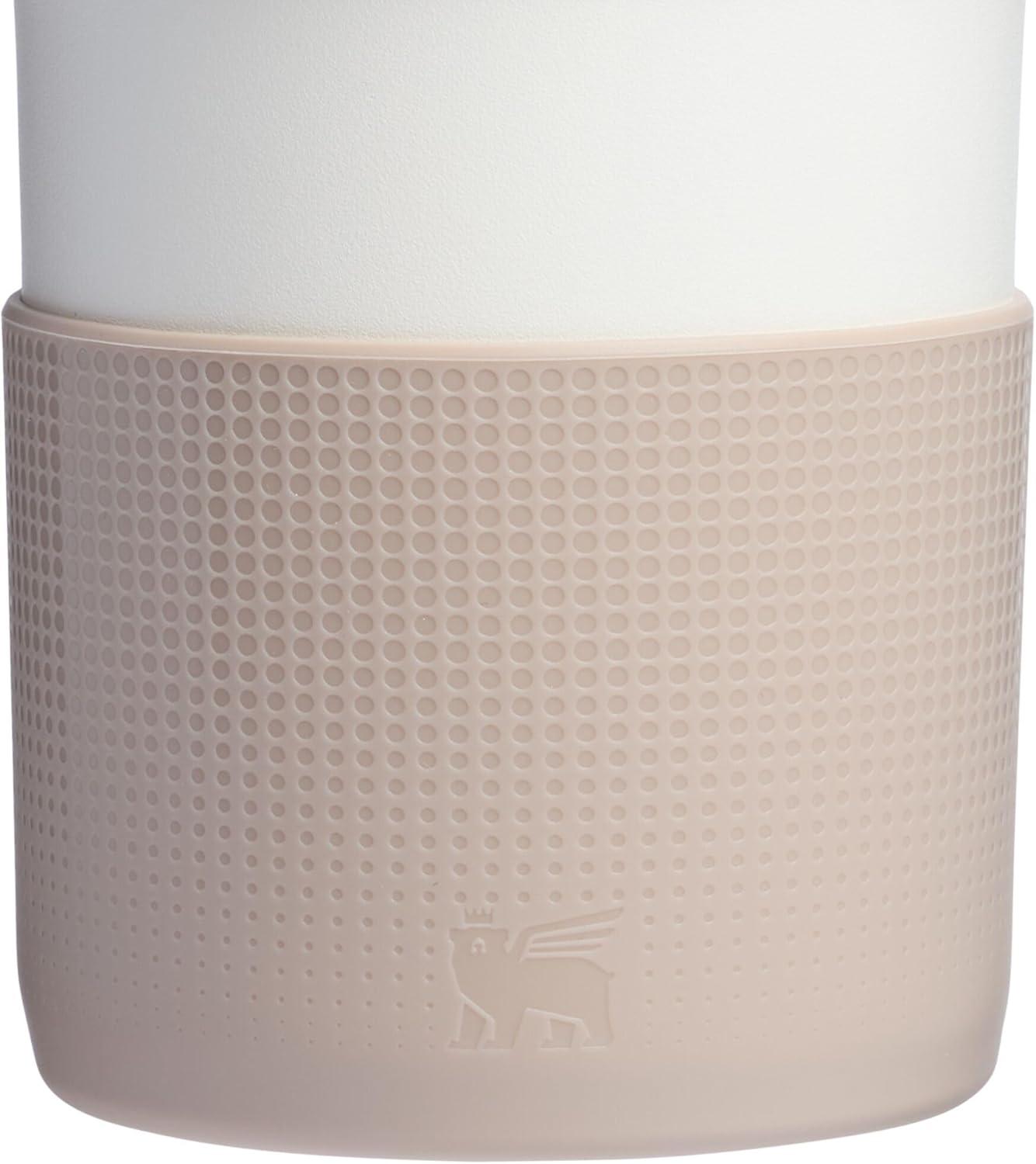 imageSTANLEY Quencher Boot and Straw Cover Cap AntiSlip Silicone Protector for Tumbler with Handle Accessory Set for Stainless Steel Drinking Cup BPAFreeSand