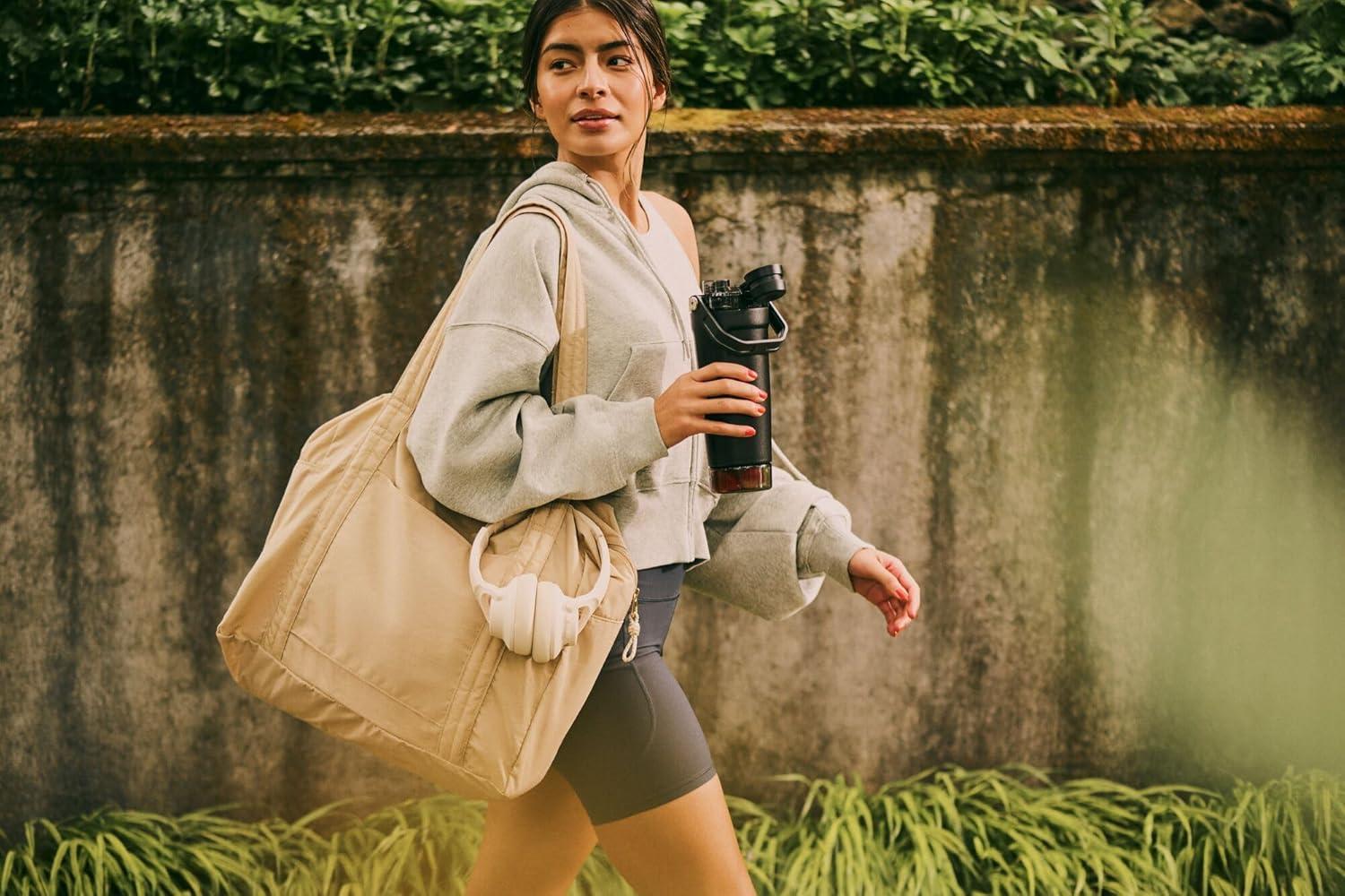 imageStanley Activate Shaker Bottle 20 oz Leakproof Insulated Stainless Steel Shaker Cup Base Storage and Twist On Fast Flow Lid Protein Shakes and Pre Workout Powder BPAFree TwilightSage Grey