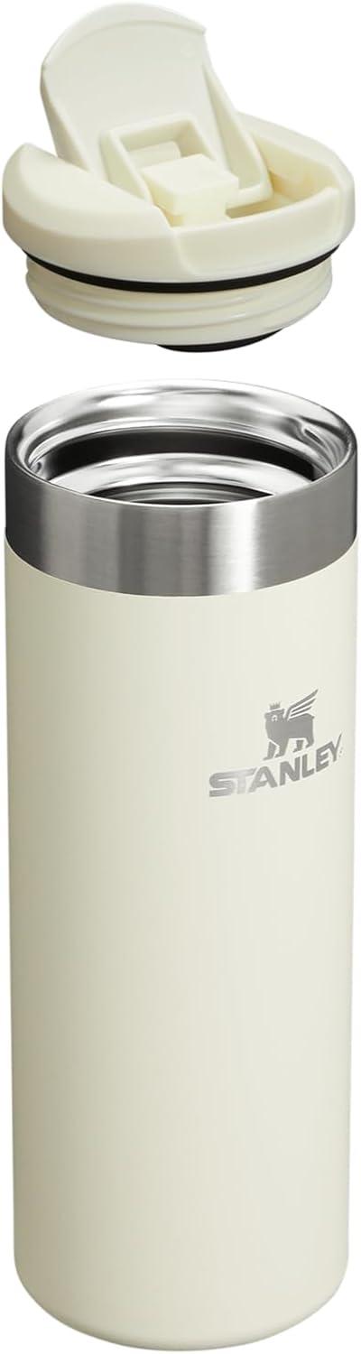 imageStanley AeroLight Transit Bottle 20 oz Locking Drink Through Lid Leak Resistant Water Bottle or Coffee Travel Mug Lightweight Insulated Stainless Steel BPAFree Rose QuartzCream