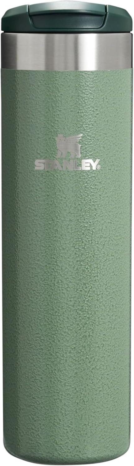imageStanley AeroLight Transit Bottle 20 oz Locking Drink Through Lid Leak Resistant Water Bottle or Coffee Travel Mug Lightweight Insulated Stainless Steel BPAFree Rose QuartzHammertone Green