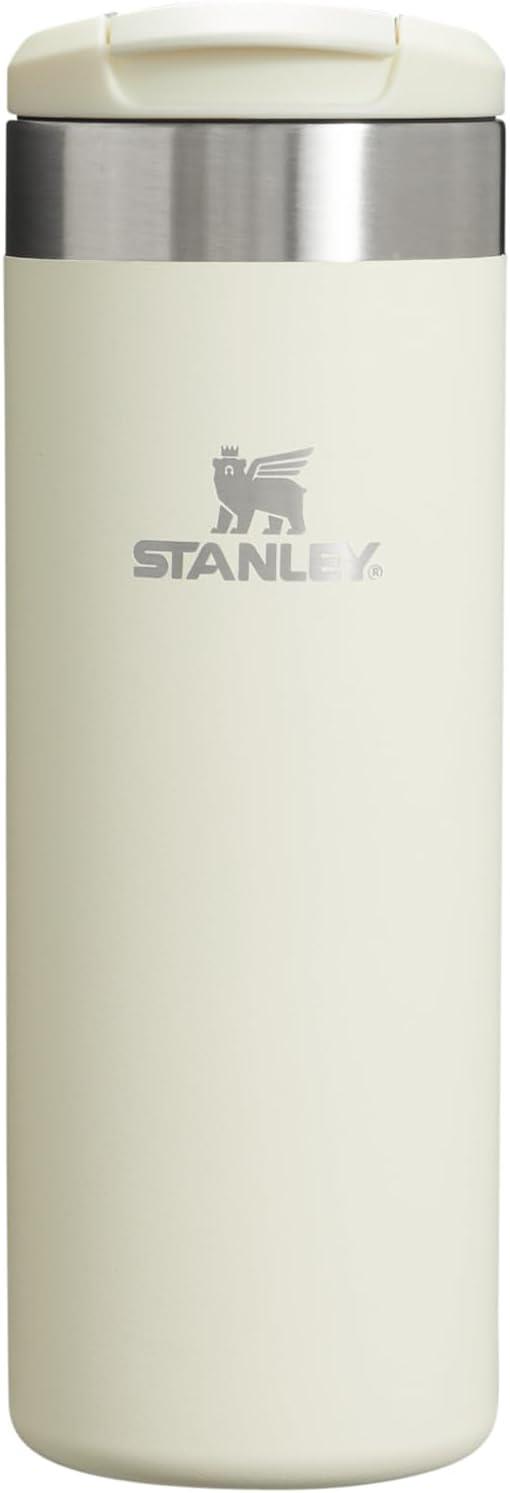 imageStanley AeroLight Transit Bottle 20 oz Locking Drink Through Lid Leak Resistant Water Bottle or Coffee Travel Mug Lightweight Insulated Stainless Steel BPAFree Rose QuartzCream