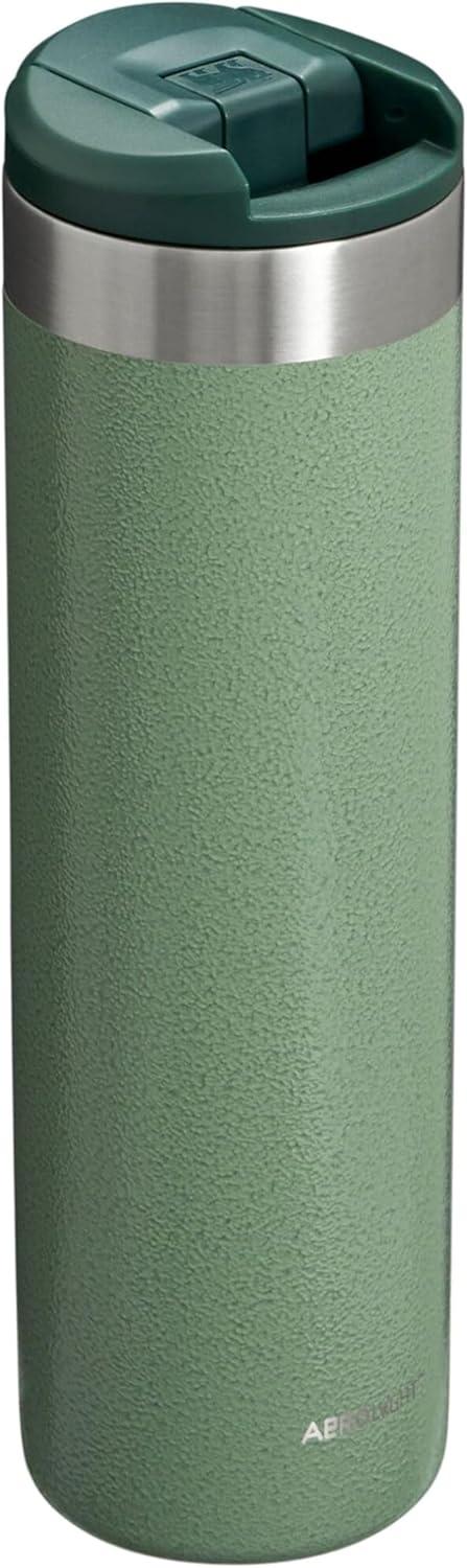 imageStanley AeroLight Transit Bottle 20 oz Locking Drink Through Lid Leak Resistant Water Bottle or Coffee Travel Mug Lightweight Insulated Stainless Steel BPAFree Rose QuartzHammertone Green