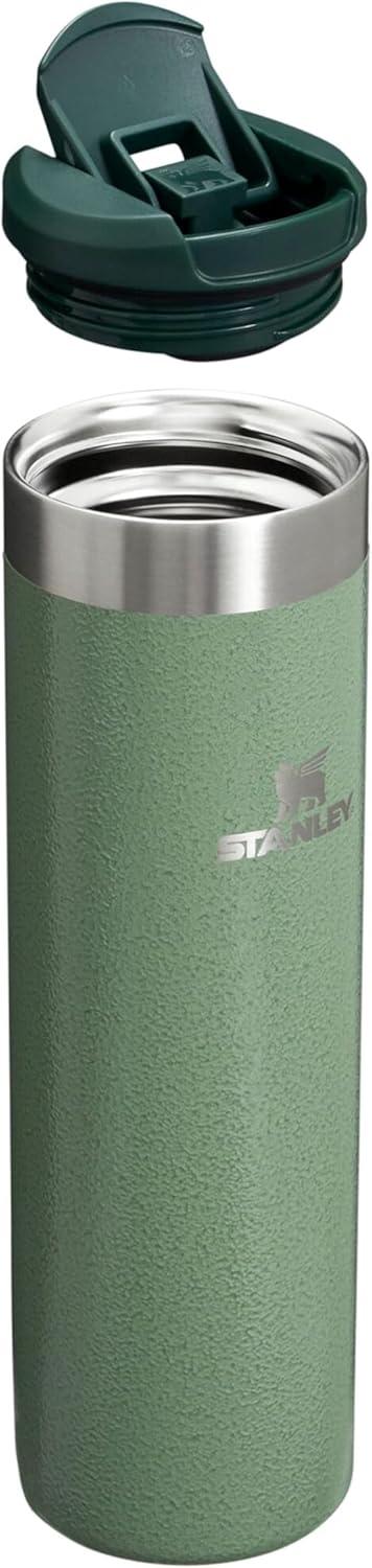 imageStanley AeroLight Transit Bottle 20 oz Locking Drink Through Lid Leak Resistant Water Bottle or Coffee Travel Mug Lightweight Insulated Stainless Steel BPAFree Rose QuartzHammertone Green