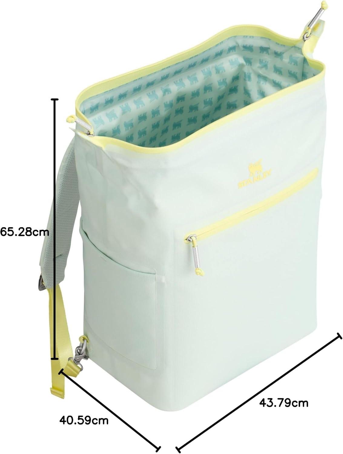 imageStanley All Day Madeleine Backpack Soft Cooler 20 Can Cooler with Handle and Shoulder Straps Insulated Travel Bag with Zipper BPAFreeMist