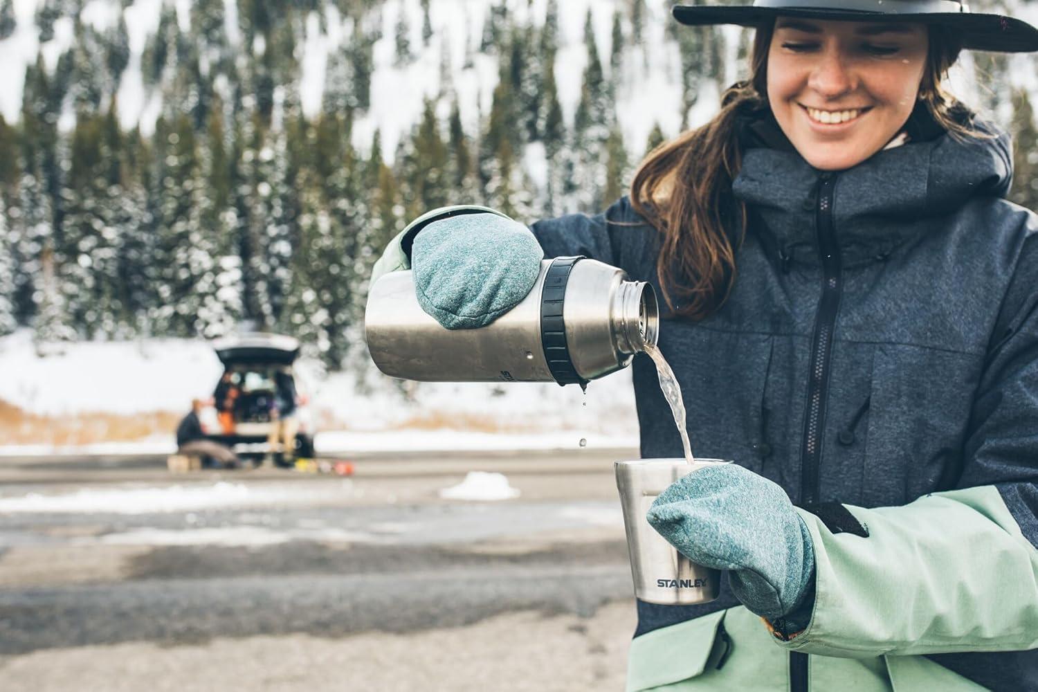 imageStanley Happy Hour Cocktail Shaker Set 20 oz Bartender Kit for Camping and Travel Cocktail Drink Mixing Set with 2 Cups Insulated Stainless Steel BPAFree Black 20Black 20