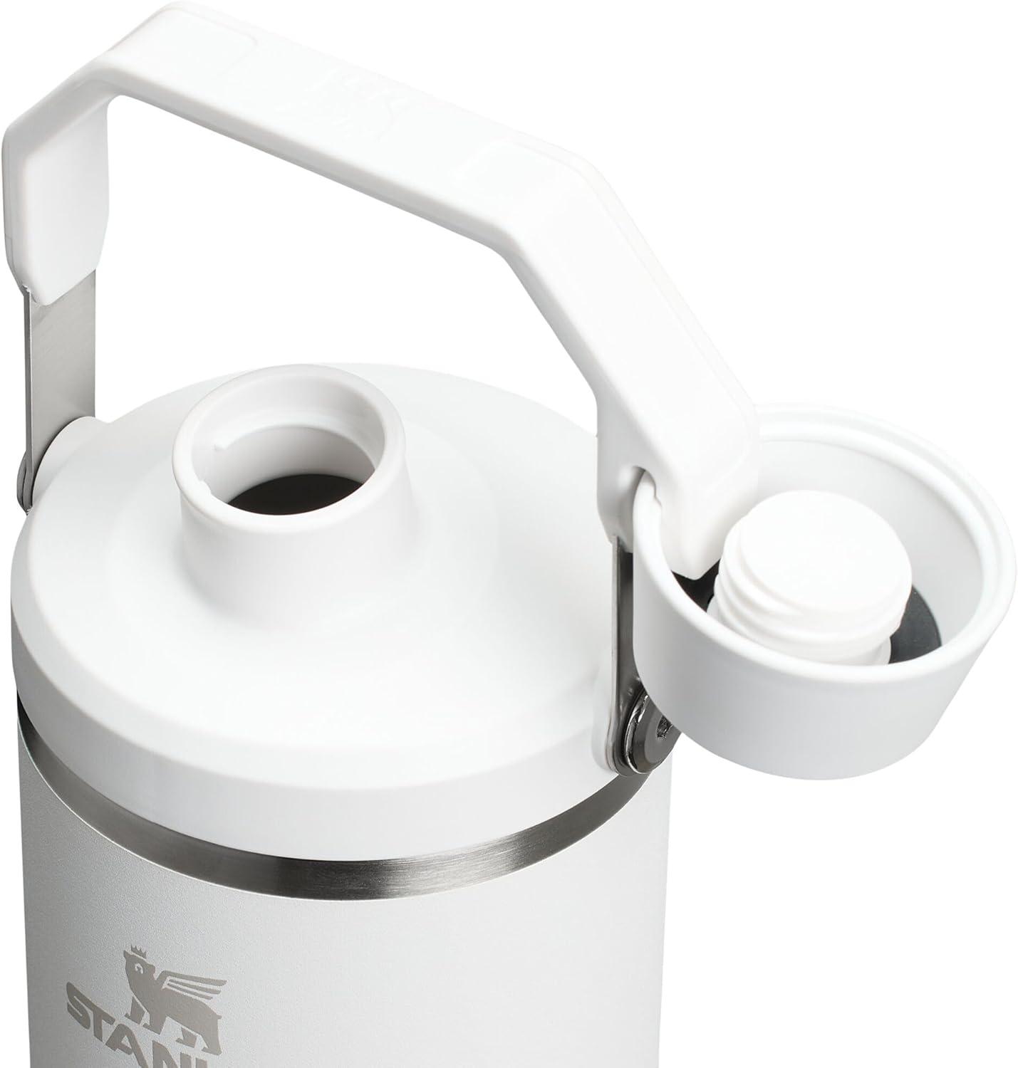 imageStanley IceFlow 20 Fast Flow Tumbler with Handle 40 oz Twist On Angled Spout Lid Leakproof Water Bottle Insulated Stainless Steel BPAFree Black 20Frost