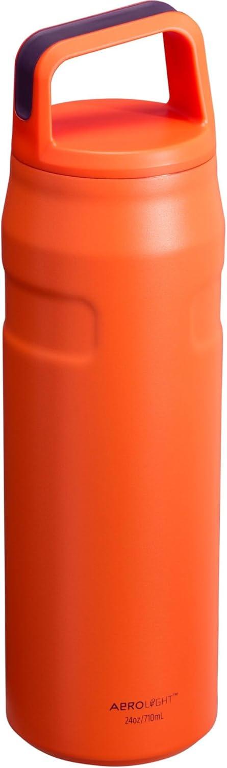 imageStanley IceFlow Cap and Carry Water Bottle Wide Mouth Twist Lid Lightweight ampamp Leakproof for Travel ampamp Sports Insulated Stainless Steel BPAFreeTigerlily Plum