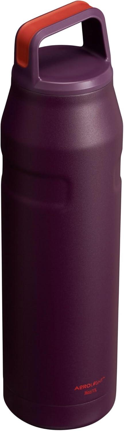 imageStanley IceFlow Cap and Carry Water Bottle Wide Mouth Twist Lid Lightweight ampamp Leakproof for Travel ampamp Sports Insulated Stainless Steel BPAFreePlum