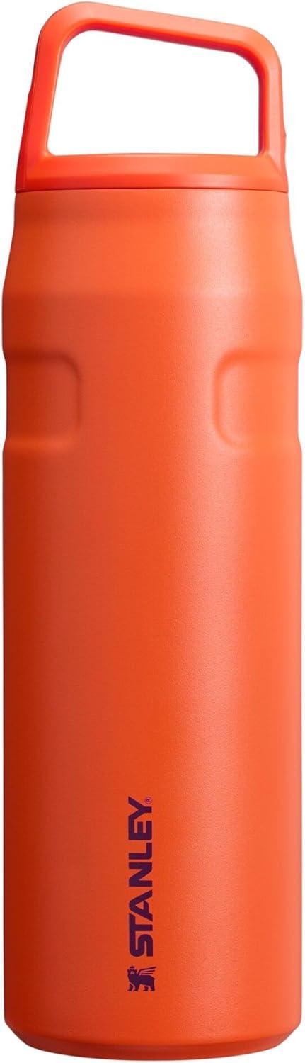 imageStanley IceFlow Cap and Carry Water Bottle Wide Mouth Twist Lid Lightweight ampamp Leakproof for Travel ampamp Sports Insulated Stainless Steel BPAFreeTigerlily Plum