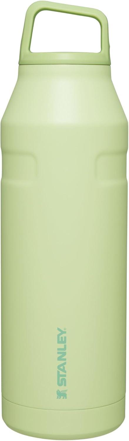 imageStanley IceFlow Cap and Carry Water Bottle Wide Mouth Twist Lid Lightweight ampamp Leakproof for Travel ampamp Sports Insulated Stainless Steel BPAFreeCitron