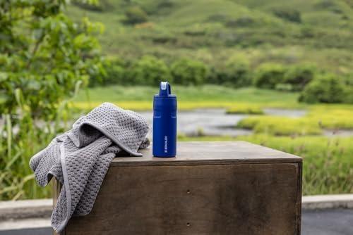 imageStanley IceFlow Cap and Carry Water Bottle Wide Mouth Twist Lid Lightweight ampamp Leakproof for Travel ampamp Sports Insulated Stainless Steel BPAFreeLapis Glimmer