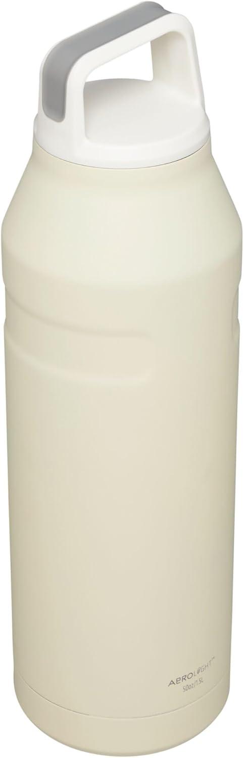 imageStanley IceFlow Cap and Carry Water Bottle Wide Mouth Twist Lid Lightweight ampamp Leakproof for Travel ampamp Sports Insulated Stainless Steel BPAFreeCream Glimmer