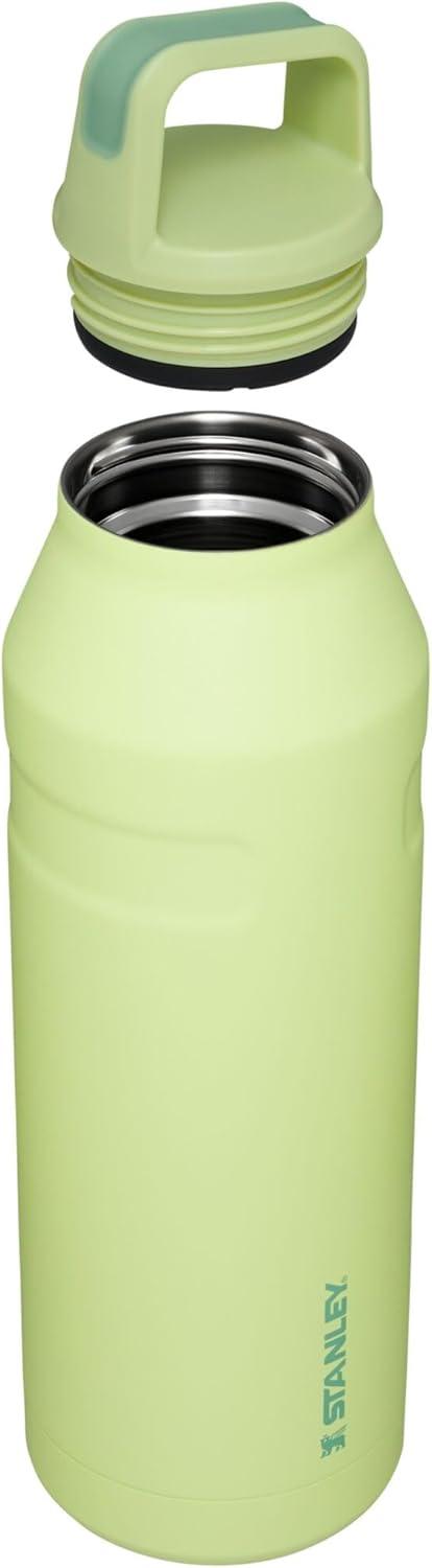 imageStanley IceFlow Cap and Carry Water Bottle Wide Mouth Twist Lid Lightweight ampamp Leakproof for Travel ampamp Sports Insulated Stainless Steel BPAFreeCitron