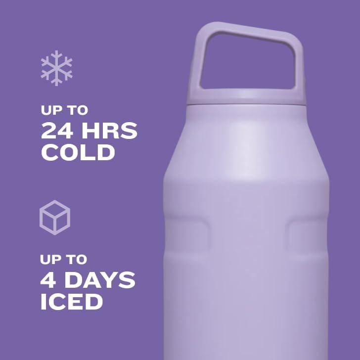 imageStanley IceFlow Cap and Carry Water Bottle Wide Mouth Twist Lid Lightweight ampamp Leakproof for Travel ampamp Sports Insulated Stainless Steel BPAFreePomelo