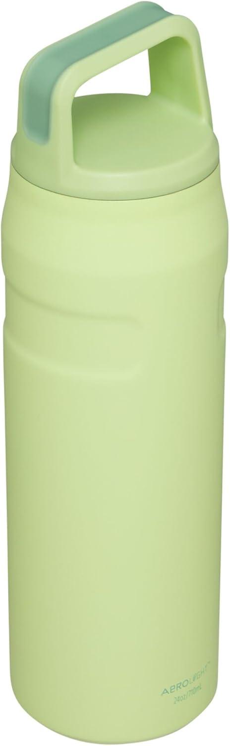 imageStanley IceFlow Cap and Carry Water Bottle Wide Mouth Twist Lid Lightweight ampamp Leakproof for Travel ampamp Sports Insulated Stainless Steel BPAFreeCitron