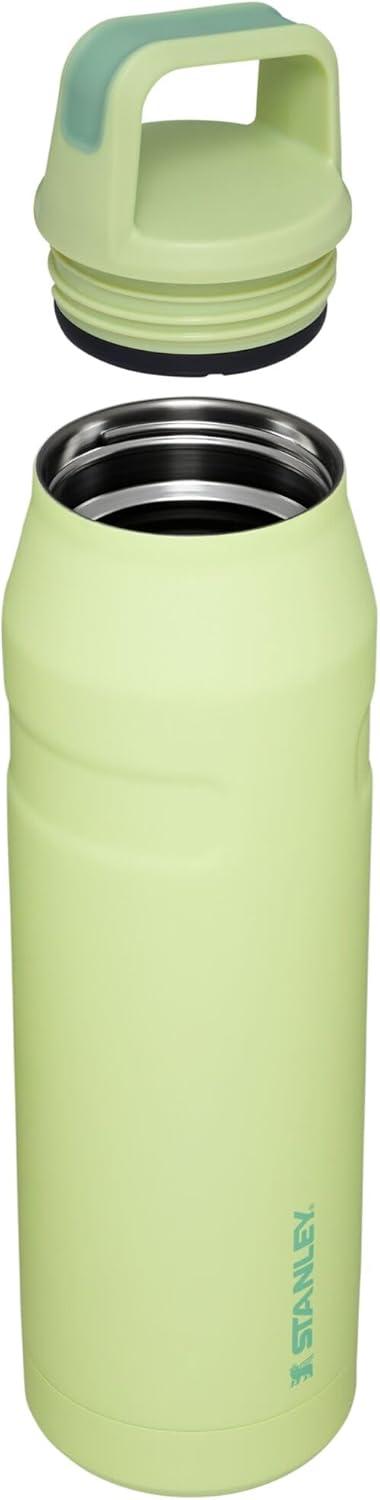 imageStanley IceFlow Cap and Carry Water Bottle Wide Mouth Twist Lid Lightweight ampamp Leakproof for Travel ampamp Sports Insulated Stainless Steel BPAFreeCitron