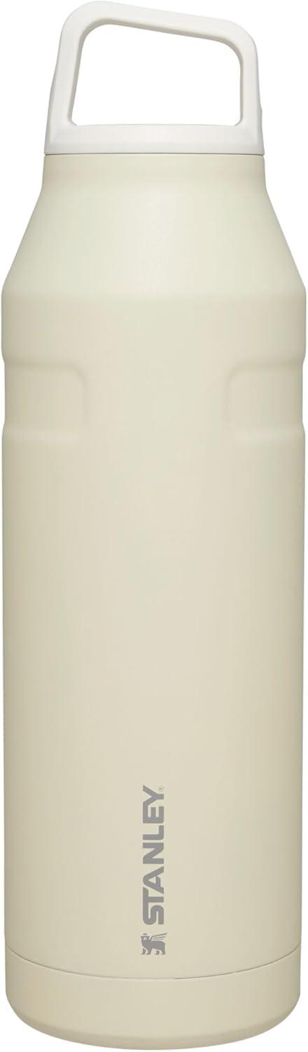 imageStanley IceFlow Cap and Carry Water Bottle Wide Mouth Twist Lid Lightweight ampamp Leakproof for Travel ampamp Sports Insulated Stainless Steel BPAFreeCream Glimmer