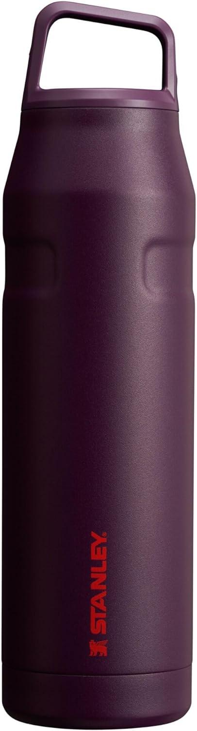 imageStanley IceFlow Cap and Carry Water Bottle Wide Mouth Twist Lid Lightweight ampamp Leakproof for Travel ampamp Sports Insulated Stainless Steel BPAFreePlum