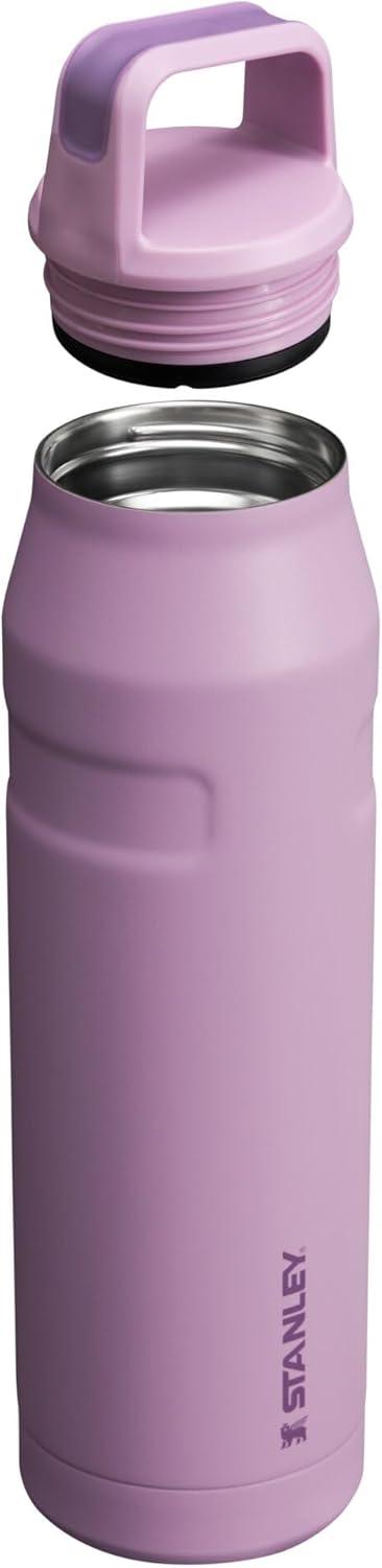 imageStanley IceFlow Cap and Carry Water Bottle Wide Mouth Twist Lid Lightweight ampamp Leakproof for Travel ampamp Sports Insulated Stainless Steel BPAFreeLilac
