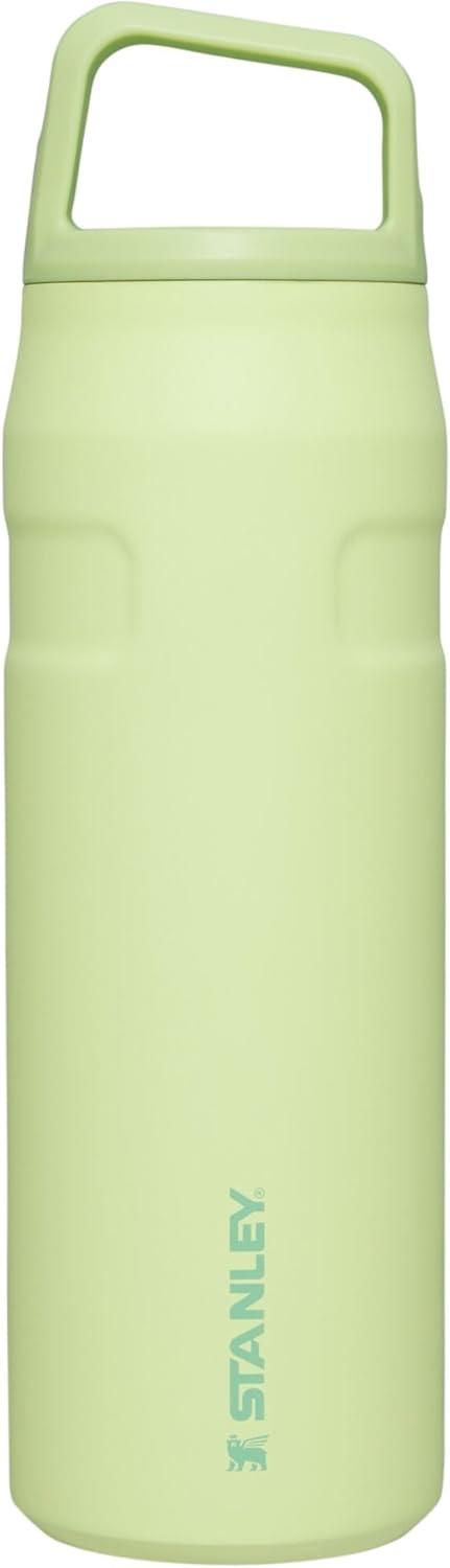 imageStanley IceFlow Cap and Carry Water Bottle Wide Mouth Twist Lid Lightweight ampamp Leakproof for Travel ampamp Sports Insulated Stainless Steel BPAFreeCitron