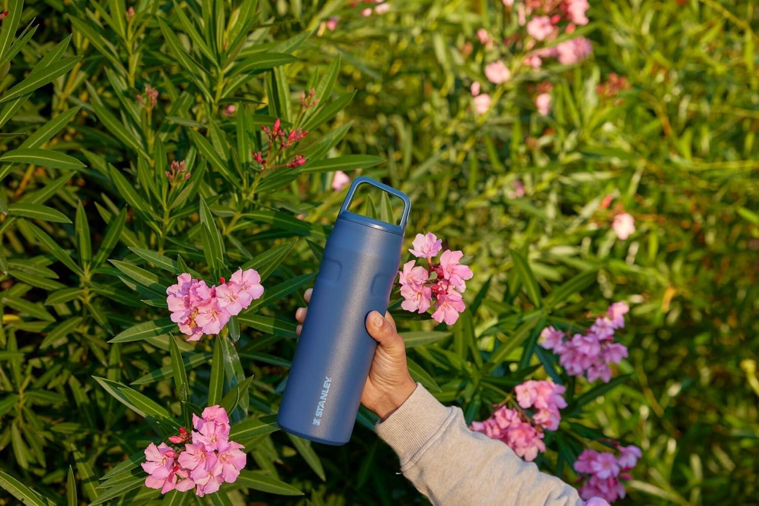 imageStanley IceFlow Cap and Carry Water Bottle Wide Mouth Twist Lid Lightweight ampamp Leakproof for Travel ampamp Sports Insulated Stainless Steel BPAFreeMist