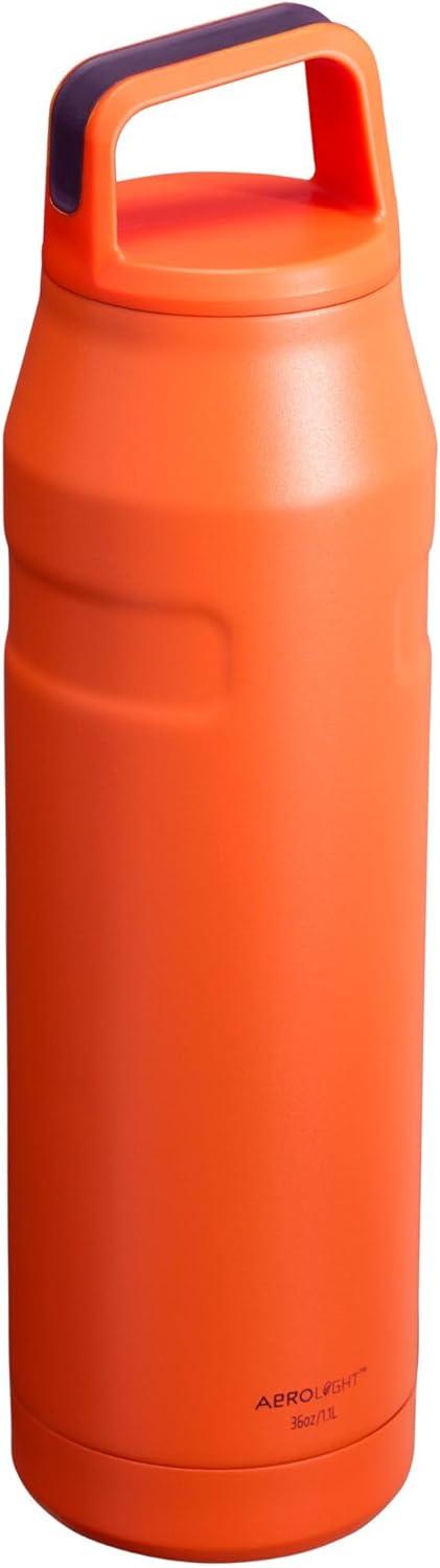 imageStanley IceFlow Cap and Carry Water Bottle Wide Mouth Twist Lid Lightweight ampamp Leakproof for Travel ampamp Sports Insulated Stainless Steel BPAFreeTigerlily Plum