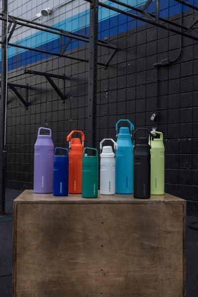 imageStanley IceFlow Cap and Carry Water Bottle Wide Mouth Twist Lid Lightweight ampamp Leakproof for Travel ampamp Sports Insulated Stainless Steel BPAFreeTigerlily Plum