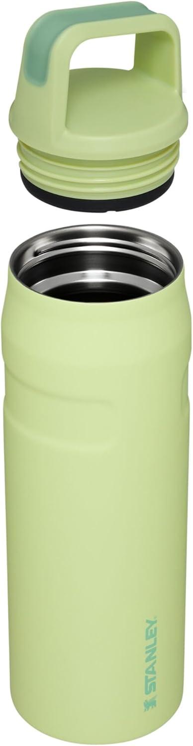 imageStanley IceFlow Cap and Carry Water Bottle Wide Mouth Twist Lid Lightweight ampamp Leakproof for Travel ampamp Sports Insulated Stainless Steel BPAFreeCitron