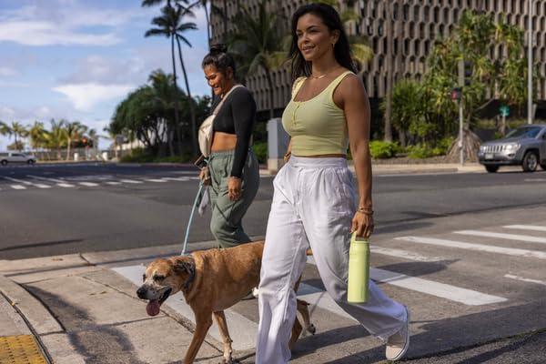 imageStanley IceFlow Cap and Carry Water Bottle Wide Mouth Twist Lid Lightweight ampamp Leakproof for Travel ampamp Sports Insulated Stainless Steel BPAFreeTigerlily Plum