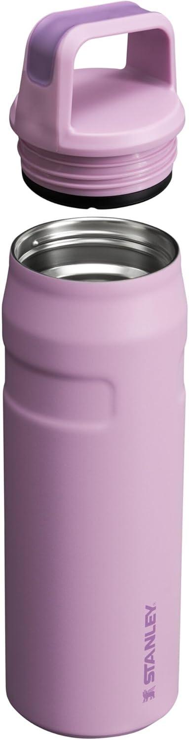 imageStanley IceFlow Cap and Carry Water Bottle Wide Mouth Twist Lid Lightweight ampamp Leakproof for Travel ampamp Sports Insulated Stainless Steel BPAFreeLilac