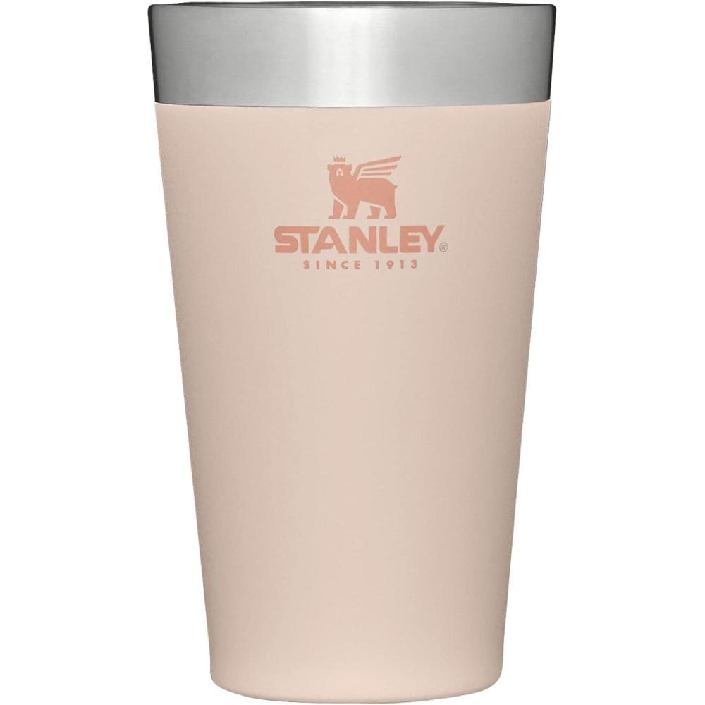 imageSTANLEY Adventure Stacking Beer Pint Glass  Stackable Drinking Cup for Cold Beverages  Dishwasher Safe  Insulated Stainless Steel Tumbler  BPAFreeLimestone