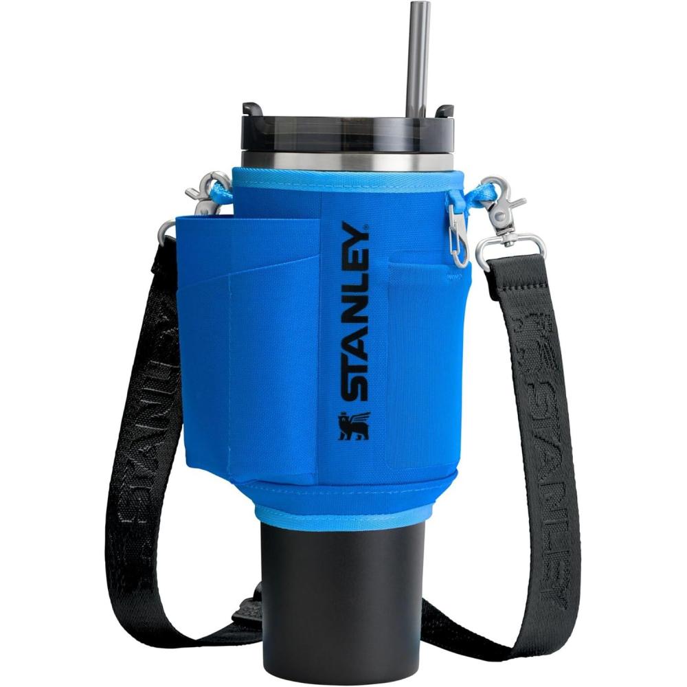 imageSTANLEY All Day Quencher Carry All for 40 oz Tumbler with Handle  Crossbody Bag with Phone Holder Pocket Card Sleeve ampamp Detachable Strap  Water Bottle Carrier Bag  BPAFree Azure