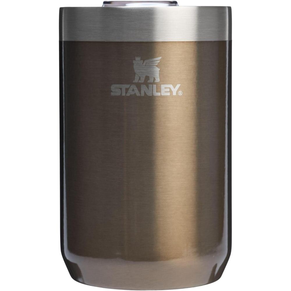imageSTANLEY Everyday Camp Cup 12 oz Drink Through Lid Cup for Coffee Tea and Drinks Insulated Stainless Steel BPAFree Black 20Gunmetal Shine