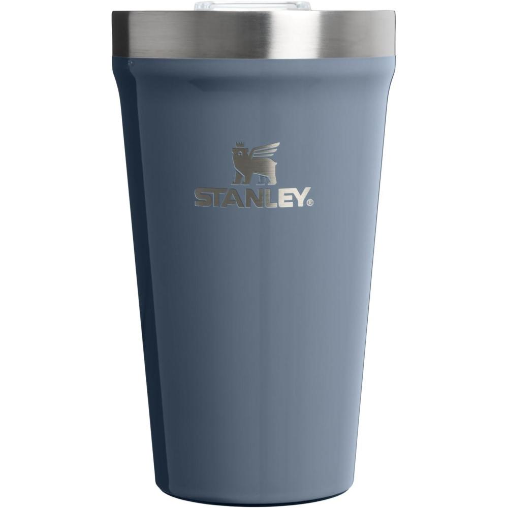 imageSTANLEY Everyday Tumbler 16 oz Press Fit Drink Through Lid Beverage Coffee and Cocktail Cup Insulated Stainless Steel Wine Glass BPAFree Twilight Gold PVDTempest Gloss
