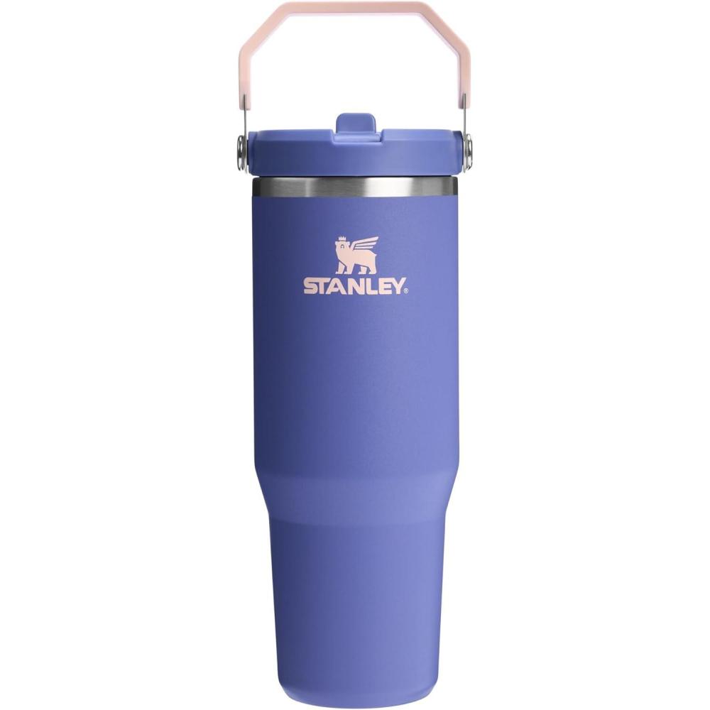 imageSTANLEY IceFlow 20 Flip Straw Tumbler with Handle 30 oz  Twist On Lid and Flip Up Straw  Leak Resistant Water Bottle  Insulated Stainless Steel  BPAFree  HydrangeaExclusive Lupine