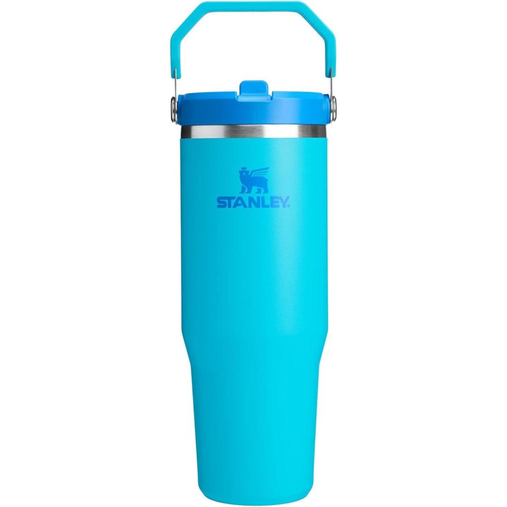 imageSTANLEY IceFlow 20 Flip Straw Tumbler with Handle 30 oz Twist On Lid and Flip Up Straw Leak Resistant Water Bottle Insulated Stainless Steel BPAFree HydrangeaSplash